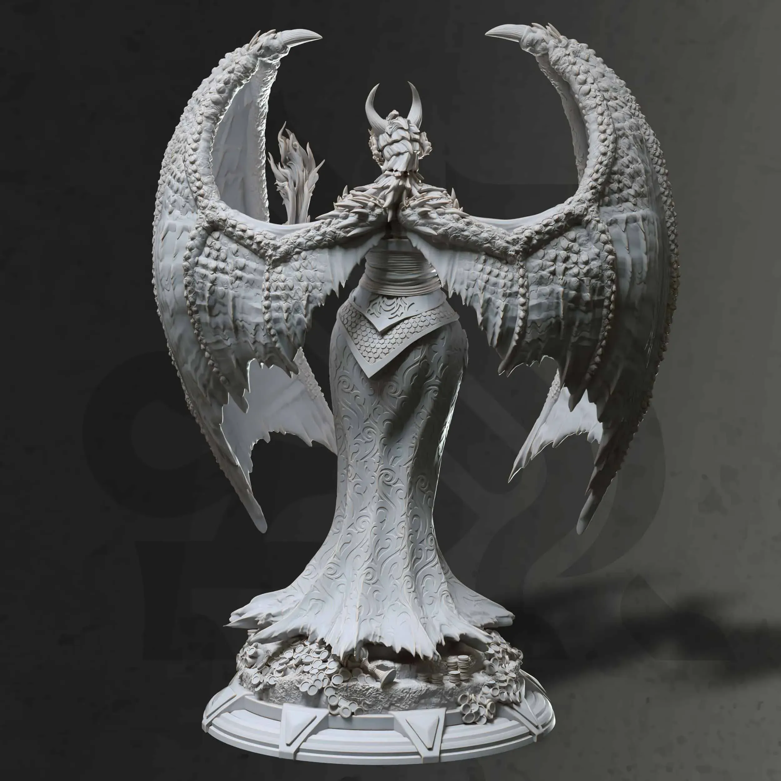 Tharvaya - Dragon Warlock - Back