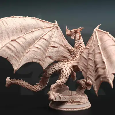 Midorius the Broken - Juvenile Green Dragon - Back