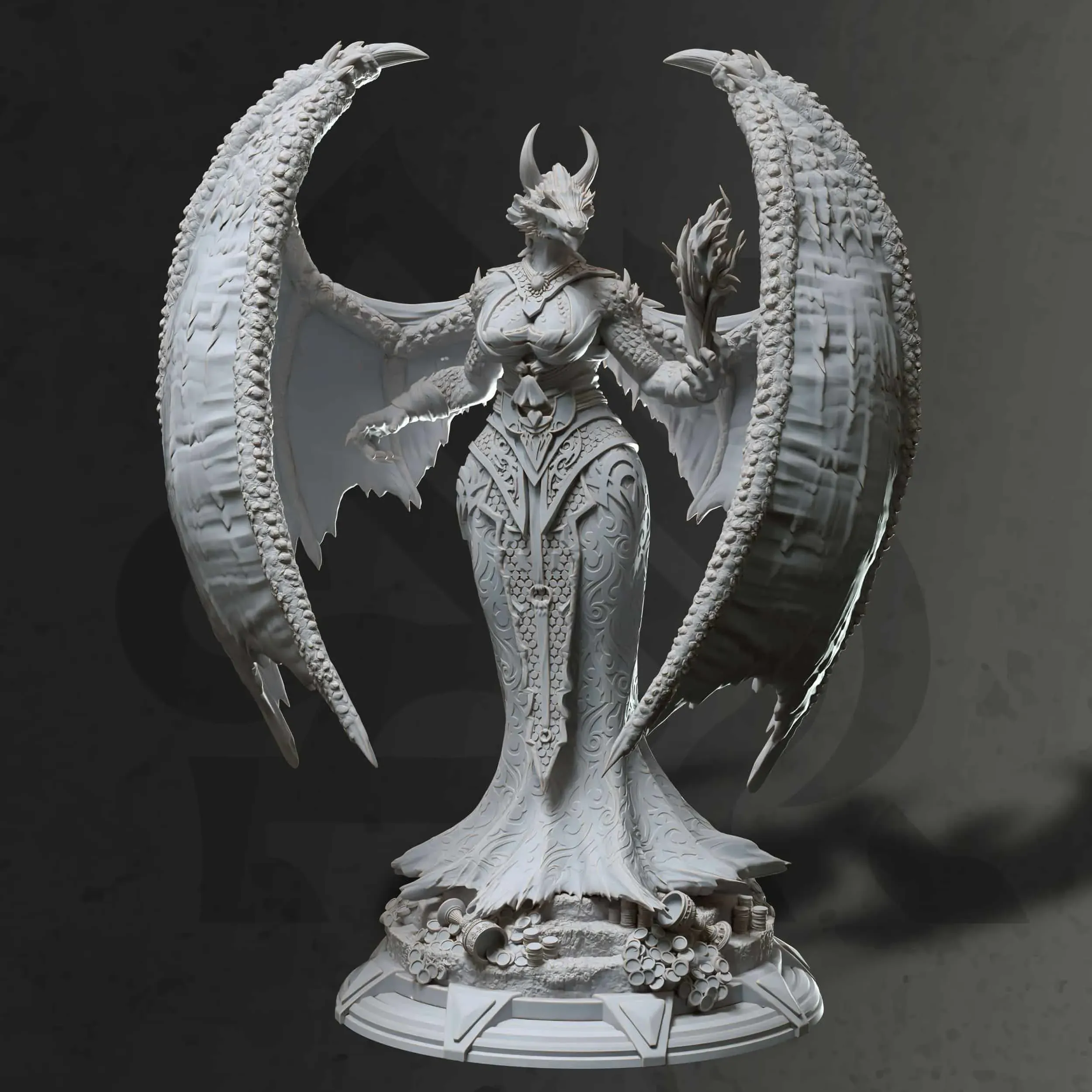Tharvaya - Dragon Warlock - Front