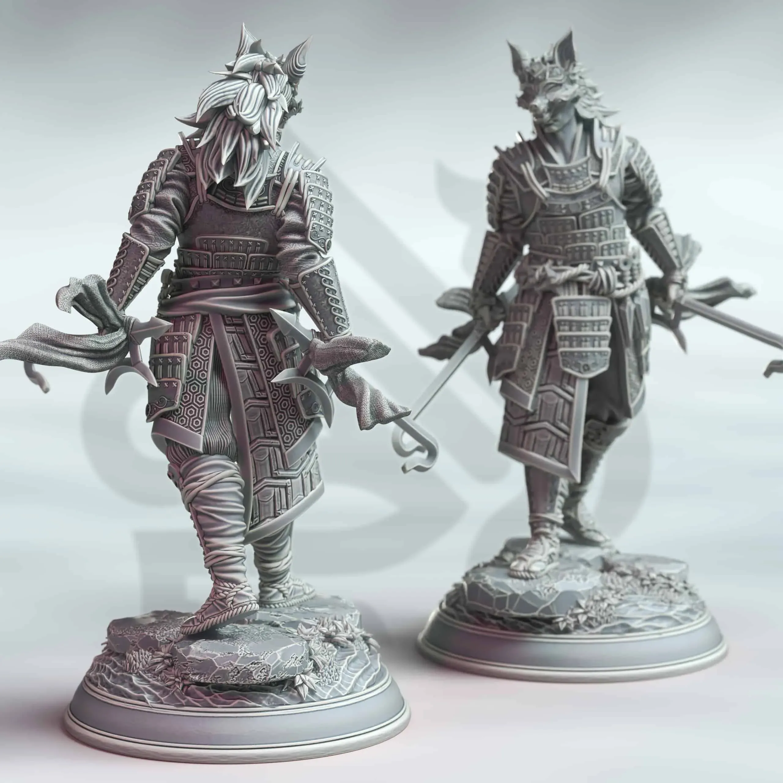 Kenshi Kitsune - Foul Mouthed Fox - Back Mask