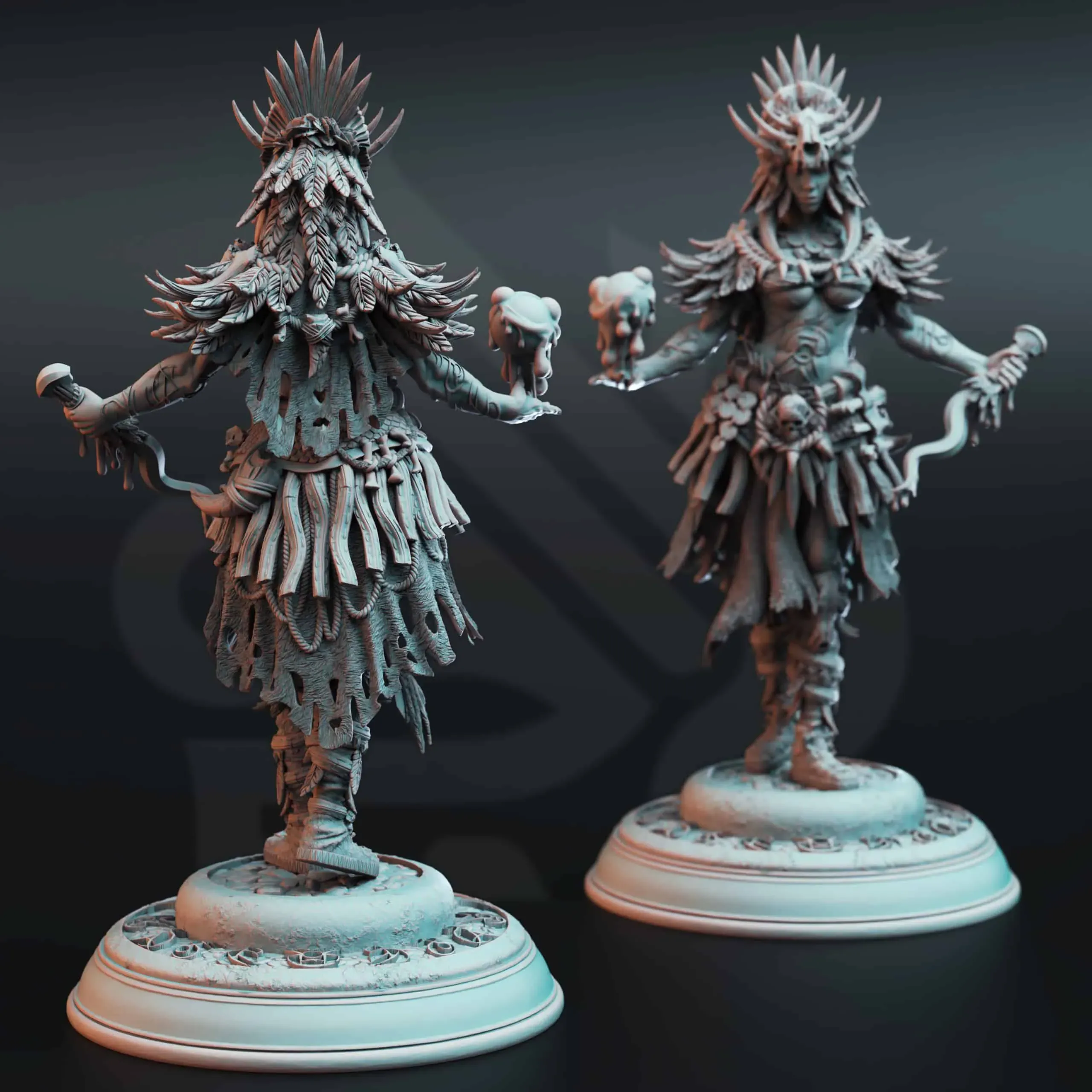 Driga - Female Colossal Blood Mage Back
