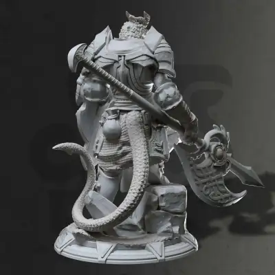 Tharvian - Dragon Knight - Back
