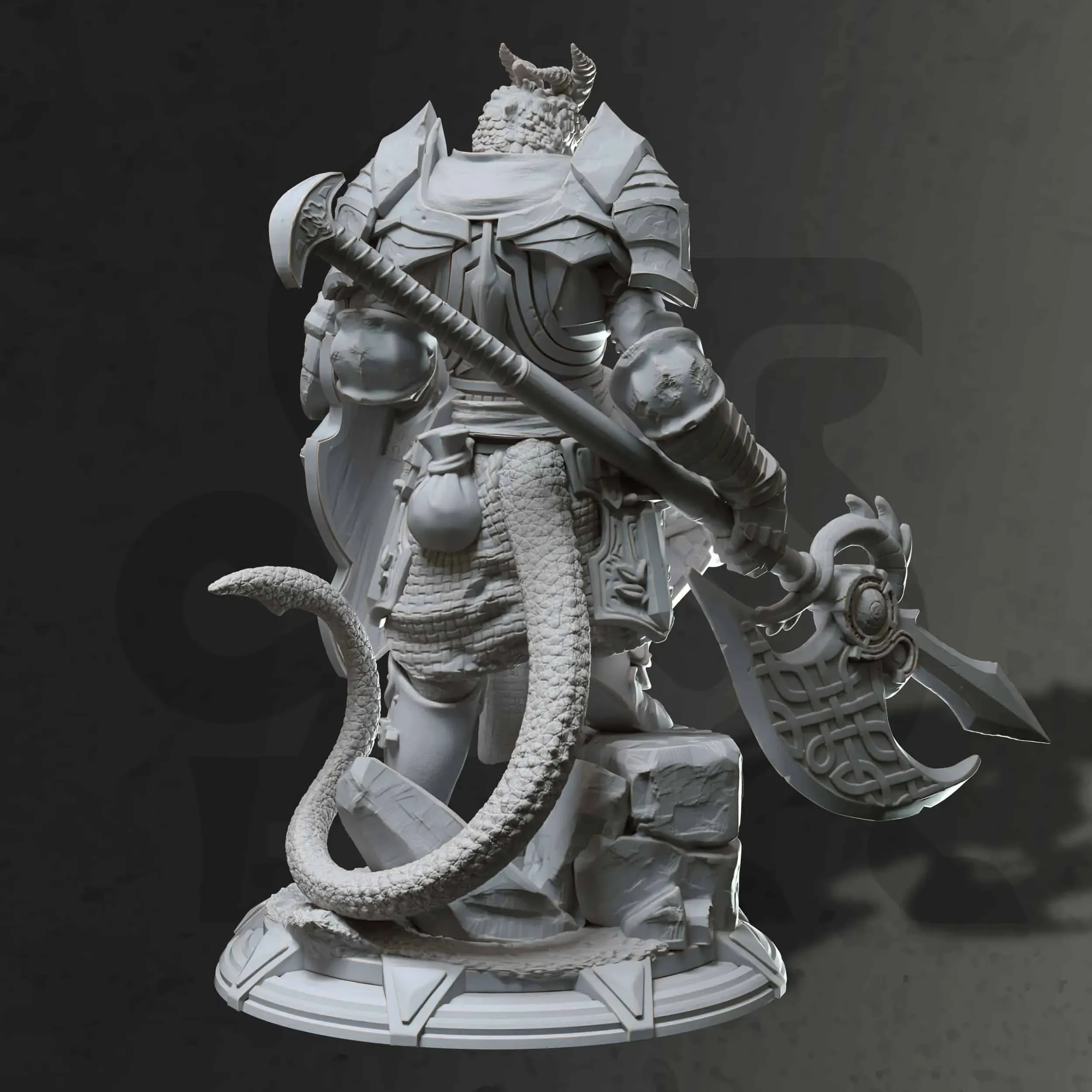Tharvian - Dragon Knight - Back