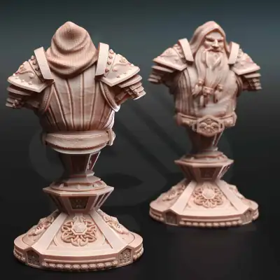 Tors of Delvdor - Dwarven Cleric - BUST Back