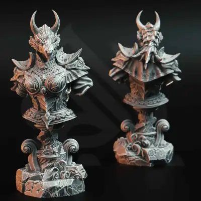 Tharvaya – Ascended Dragon Warlock - Bust - Front