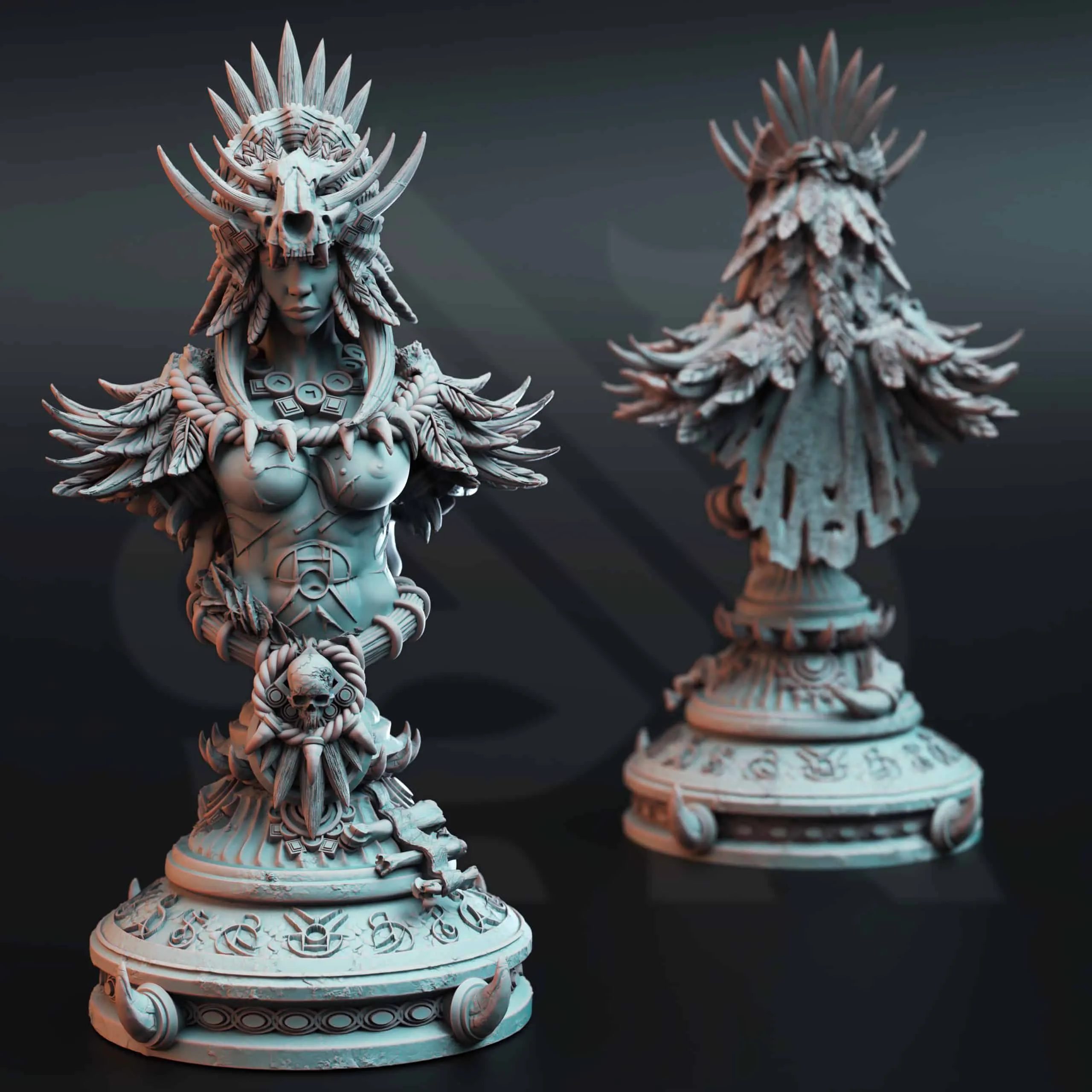 Driga - Female Colossal Blood Mage (Bust)